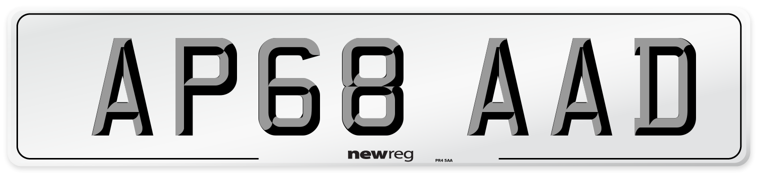 AP68 AAD Number Plate from New Reg